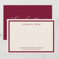 Empresarial Moderno Burgundy Creme