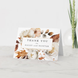 Cartão De Agradecimento Encantado Autumn Rustic Botanic Obrigado