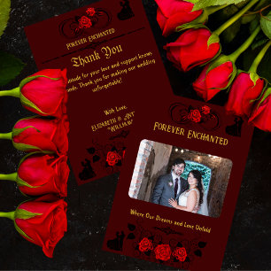 Cartão De Agradecimento Encantado Casamento Elegance