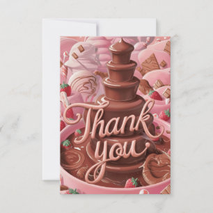 Cartão De Agradecimento Encantado e delicioso obrigado de chocolate
