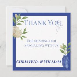 Cartão De Agradecimento Enchanted Blue Garden Thank You