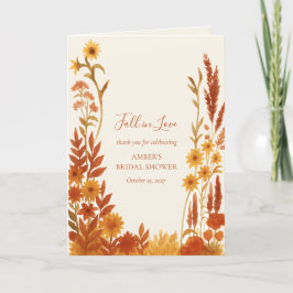 Cartão De Agradecimento "Encontre o Amor" Chuvas de Noiva Florais Obrigado