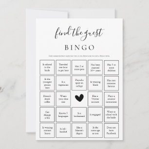 Cartão De Agradecimento Encontre o Chá de panela do Jogo de Bingo Convidad