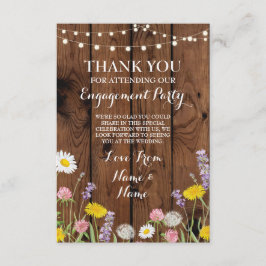 Cartão de Agradecimento Encontro Casamento Floral 