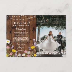 Cartão de Agradecimento Encontro Casamento Flores 