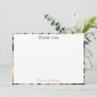 Encontro de Noiva Floral com Aquarela Azul Marinho