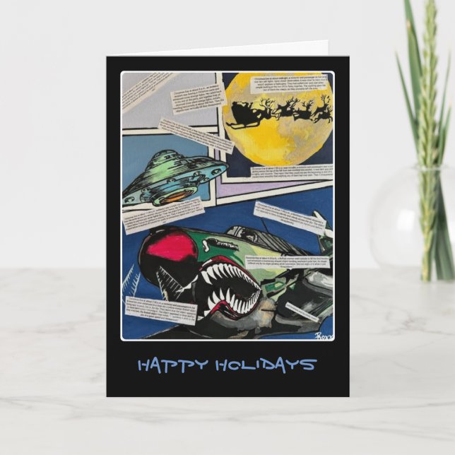 Cartão De Agradecimento 'Encontros de Natal' Pintura em um (Frente)