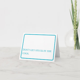 Cartão De Agradecimento Encouragement: Don't Get Stuck Notecard