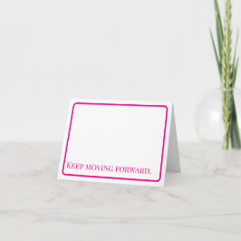 Cartão De Agradecimento Encouragement: Keep Moving Forward Notecard