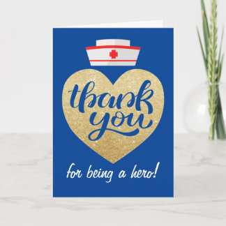 Cartão de Agradecimento Enfermeira Estetoscópio Co