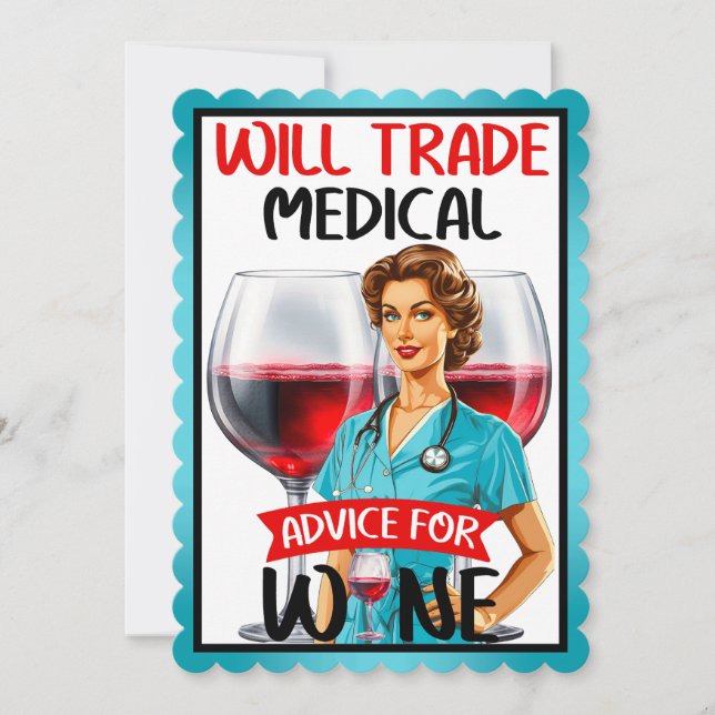 Cartão De Agradecimento Enfermeira Nostálgica Cuta Pinup Comercializará Co (Frente)