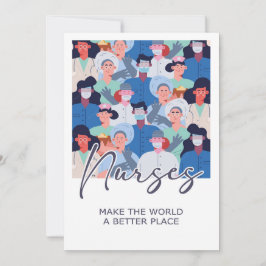 Cartão De Agradecimento Enfermeiras fazem do mundo um lugar melhor para a