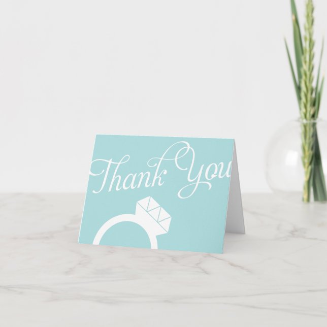 Cartão De Agradecimento Engagement Ring Thank You Cards (Frente)