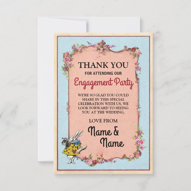 Cartão de Agradecimento Engajamento Coelhinho do P (Frente)