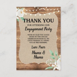 Cartão de Agradecimento Engajamento Flor de Madeir