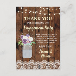 Cartão de Agradecimento Engajamento Jarros de Made