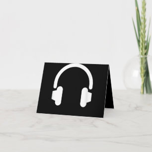 Cartão De Agradecimento Engenheiro De Áudio Audiófilo Dj Música Fone De