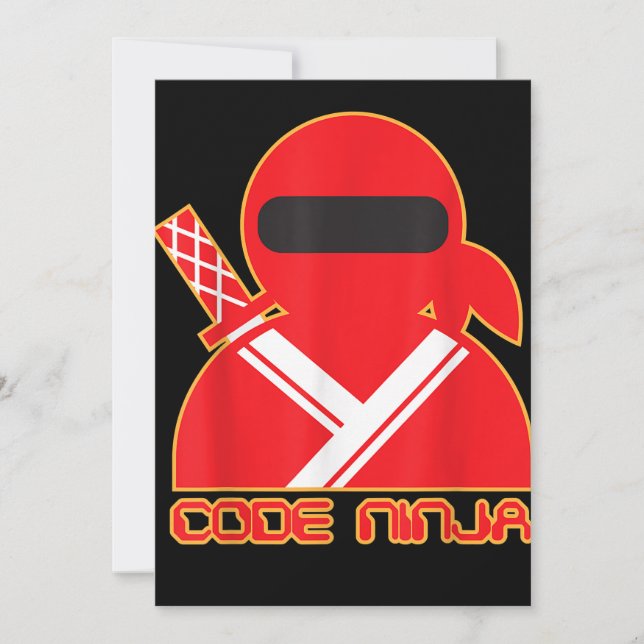 Cartão De Agradecimento Engenheiro de Codificação de Computadores Ninja -  (Frente)