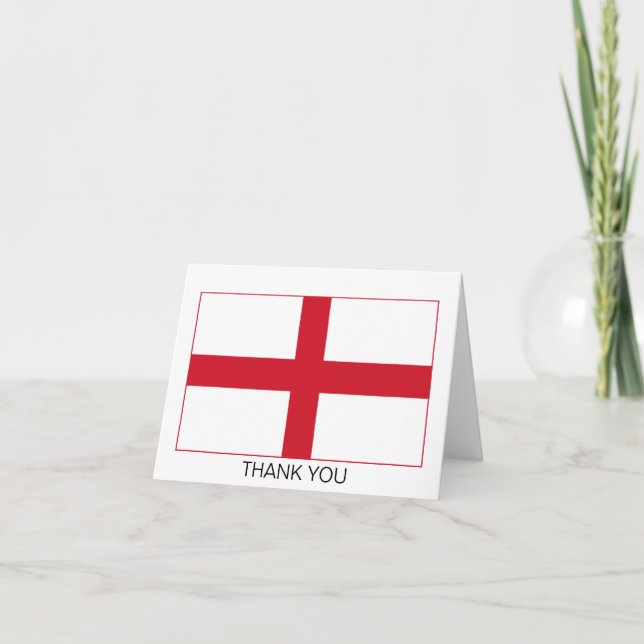 Cartão De Agradecimento England Flag (Frente)