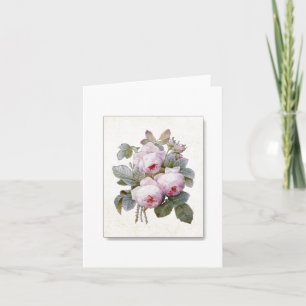 Cartão De Agradecimento English/Bourbon Vintage Roses Note Card