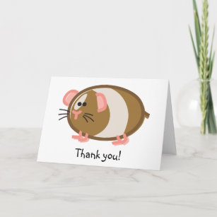 Cartão De Agradecimento Engraçada guincho em branco