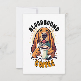 Cartão De Agradecimento Engraçado bebendo de cão Bloodhound