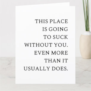 Cartão De Agradecimento Engraçado Colega De Trabalho Saindo - Novo Trabalh