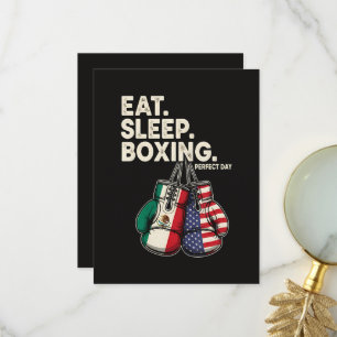 Cartão De Agradecimento Engraçado Comer Dormir Repetir Boxe