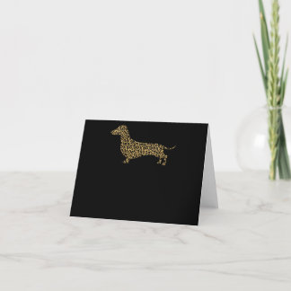 Cartão De Agradecimento Engraçado Dachshund Leopard Gifts | Amantes-leopar
