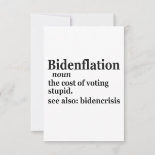 Cartão De Agradecimento Engraçado Definição BidenFlation Política American