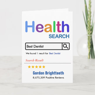 Cartão De Agradecimento Engraçado Presente Melhor Dentista