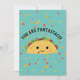 Cartão De Agradecimento Engraçado você é Fantastaco Cute Kawaii Taco