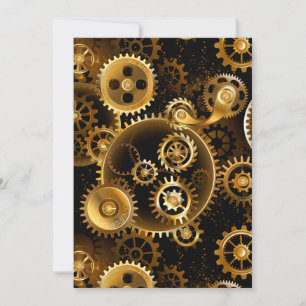 Cartão De Agradecimento Engrenagens de latão Steampunk perfeitas