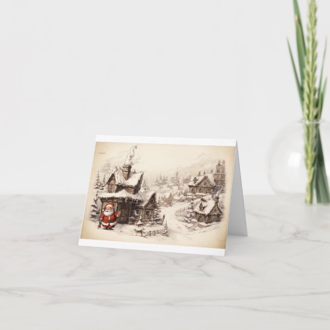 Cartão De Agradecimento Entrega Especial De Natal De Papais noeis (Frente)