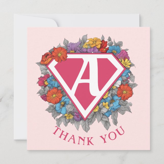 Cartão De Agradecimento Envelhecer é um aniversário superpoderoso (Frente)