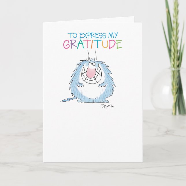 Cartão De Agradecimento ENVIE O FURRY BEAST Obrigado (Frente)