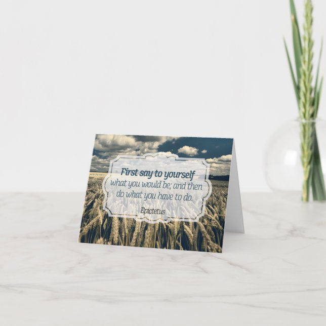 Cartão De Agradecimento Epictetus "Faça isso" Citação Inspiracional (Frente)