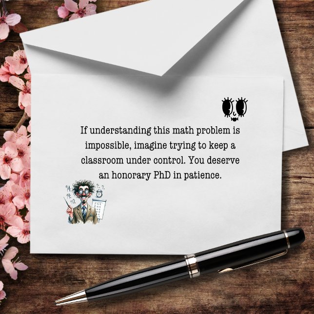 Cartão De Agradecimento Equações São Duros, Ensino É Mais Difícil (Criador carregado)
