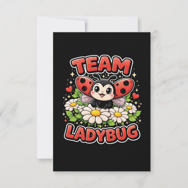 Cartão De Agradecimento Equipe Ladybug (Frente)
