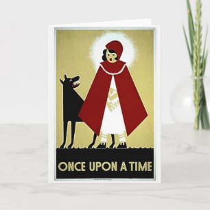 Cartão De Agradecimento Era uma vez um Poster do tempo, Capuchinho Vermelh