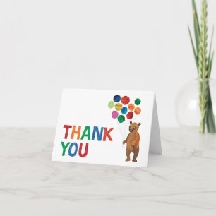 Cartão De Agradecimento Eric Carle Urso Marrom - Feliz Aniversário Beary