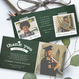 Cartão De Agradecimento Esboço de Quadro Negro Tipografia Foto de Gorro de