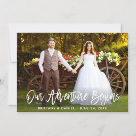 Cartão De Agradecimento Esboço Escoteiro Nossa Aventura Começa Casamento