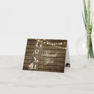 Cartão De Agradecimento Escada Russa e Luzes de Corda Floral Obrigado