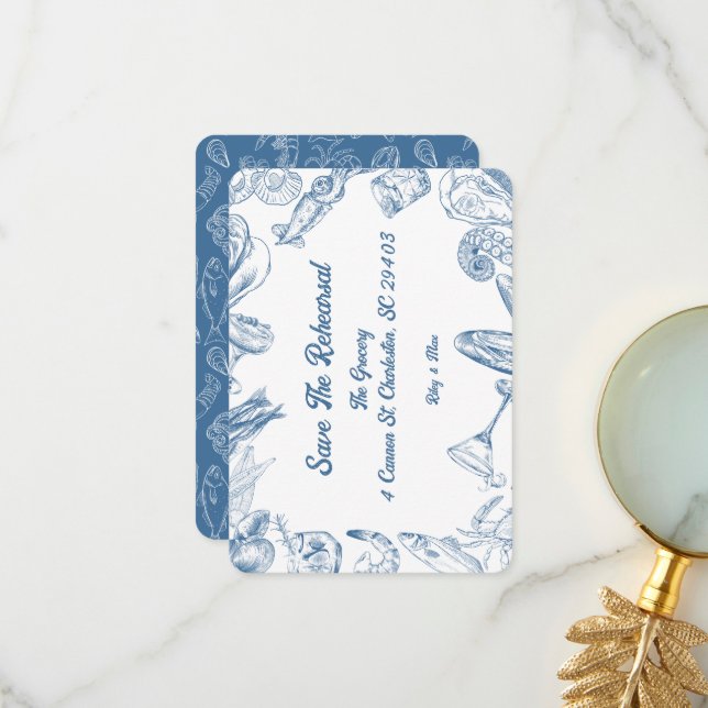 Cartão De Agradecimento Escamas e Conchas - Salve o Ensayo  (Frente/Verso In Situ)