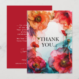 Cartão De Agradecimento Escarlet Elegância Petal