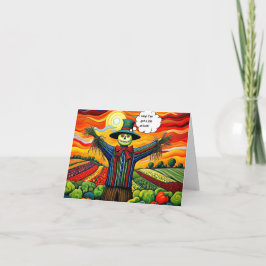 Cartão De Agradecimento Espantalho Empregado