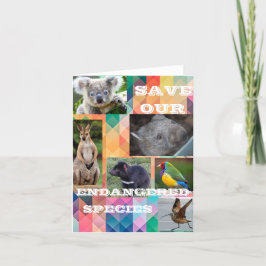 Cartão De Agradecimento Espécies Ameaçadas de Extinção Australianas