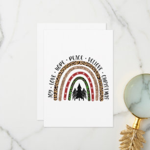 Cartão De Agradecimento Esperança Paz Ame Joy Rainbow Natal