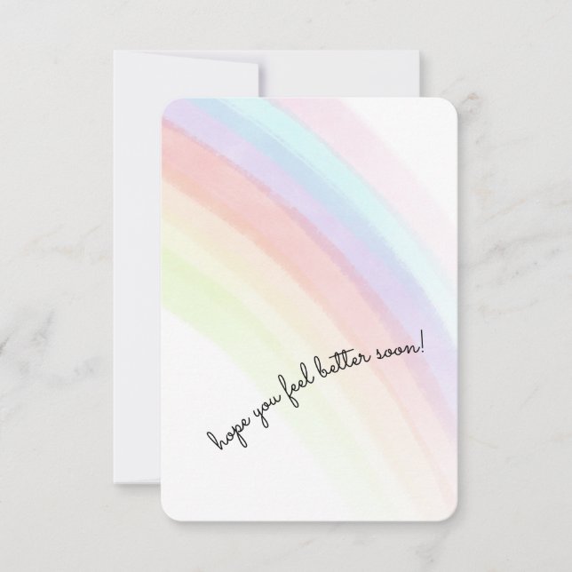 Cartão De Agradecimento Espero que se sinta melhor logo (Frente)